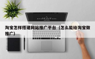 漳州淘宝怎样搭建网站推广平台（怎么能给淘宝做推广）